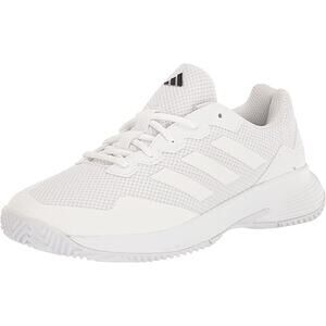 NWT adidas Men's Gamecourt 2.0 Tennis Sneaker, White/Matte Silver-Size 14